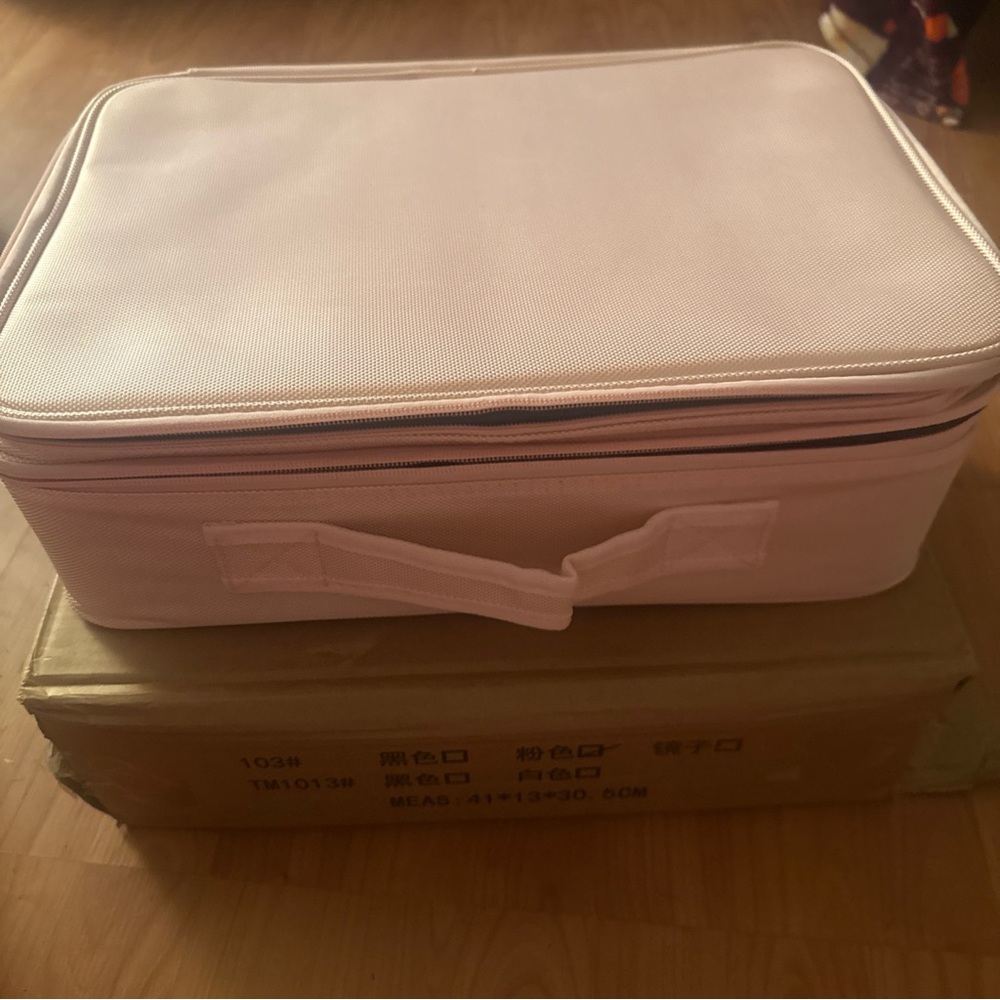 Makeup Case Large Makeup Bag Pink Professional Tr… - image 1